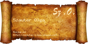 Szauter Olga névjegykártya