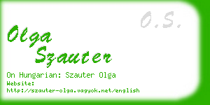 olga szauter business card